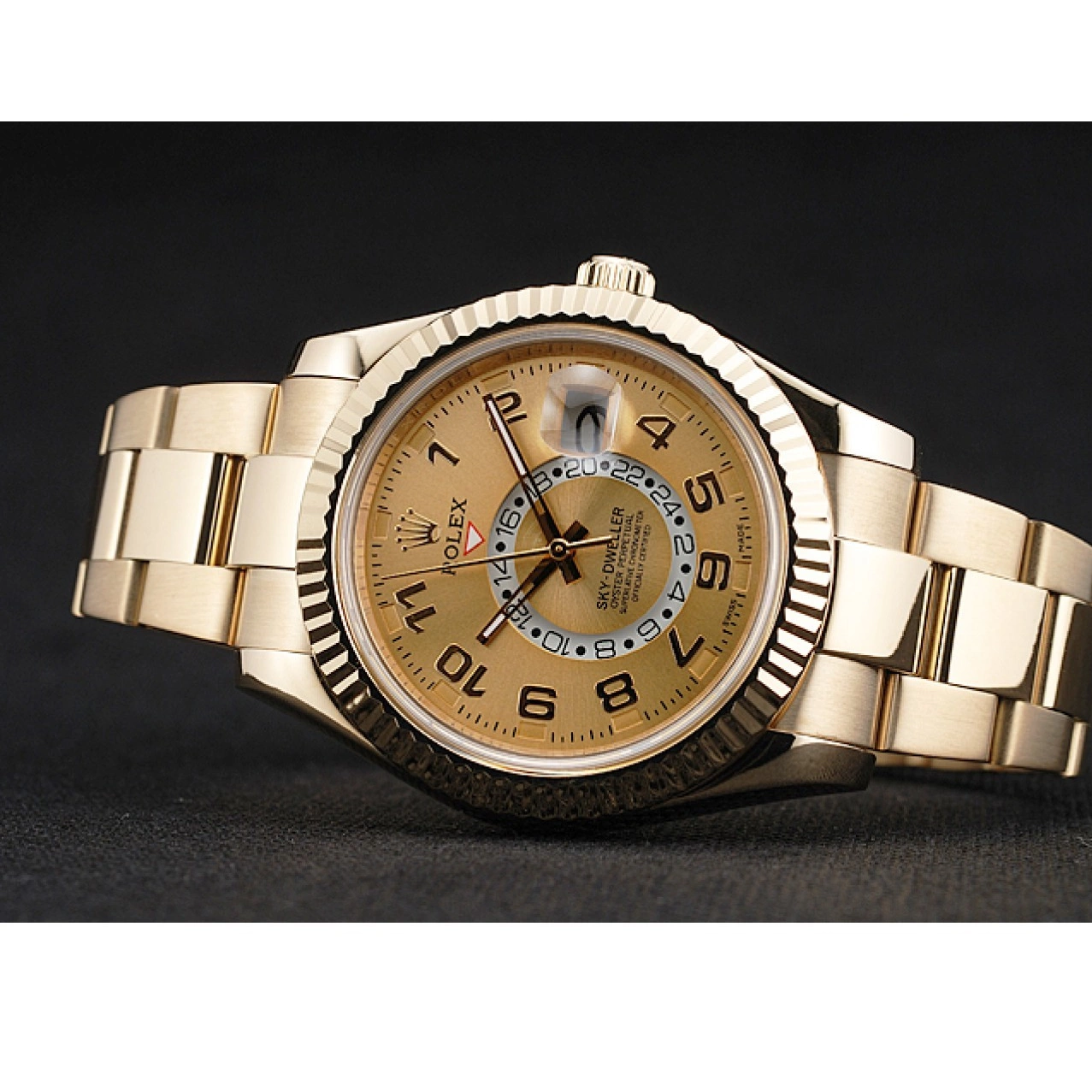 Aaa replica 80243 Edition Dweller Gold Oyster 2012 Special Rolex Sky Perpetual Yellow 0807